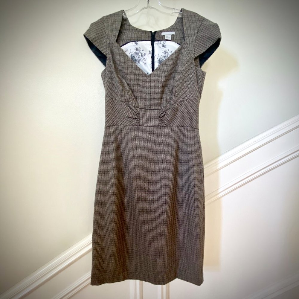 H&M NWOT Cap Sleeve Tweed Sheath Dress